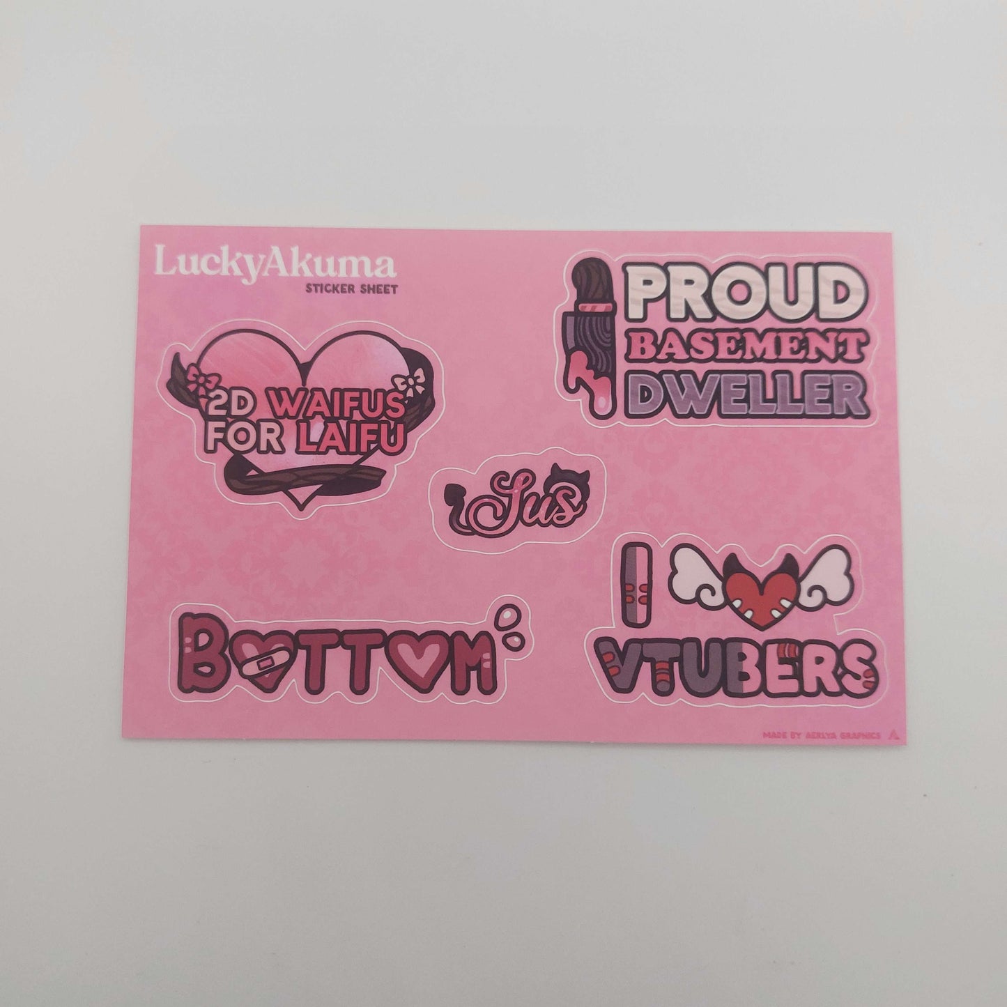 LuckyAkuma - Sticker sheet (Vtubers)