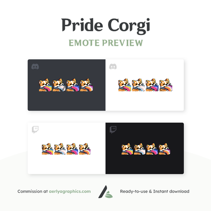 Pride corgi Emotes