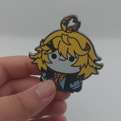 Dokibird Bounty Hunter - Moving fidget toy hard enamel pin